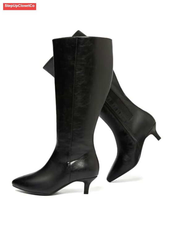 Shoes - Wide Calf Knee High Boots Memory Foam Faux Leather Riding Boots